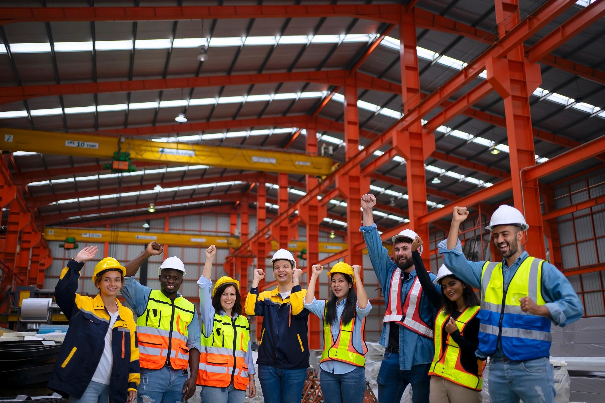 Factory worker in a metal fabrication environment