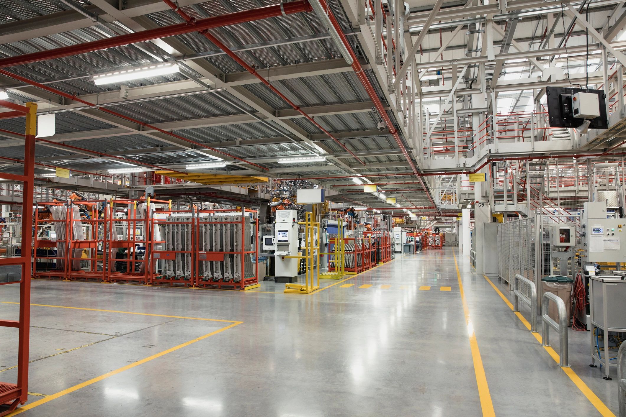 Industrial machinery factory interior